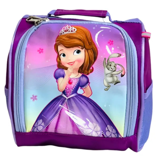 Sofia  3D Printed Thermal Insulated Lunch Bag With Side Pocket