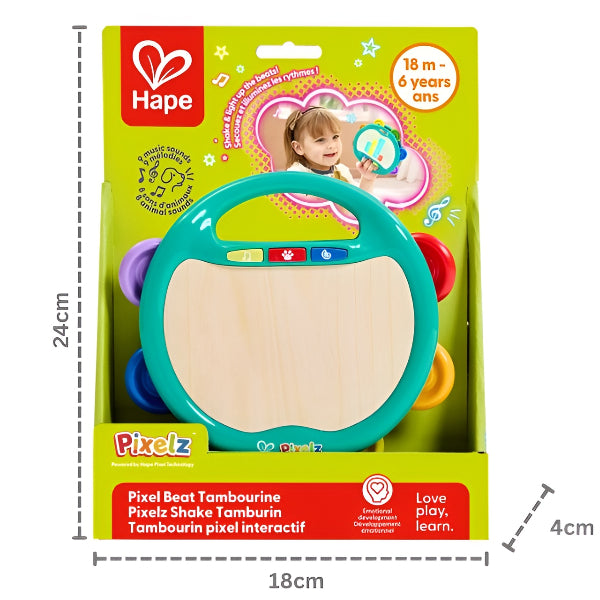 Hape Pixelz Kids Tambourine With Sounds