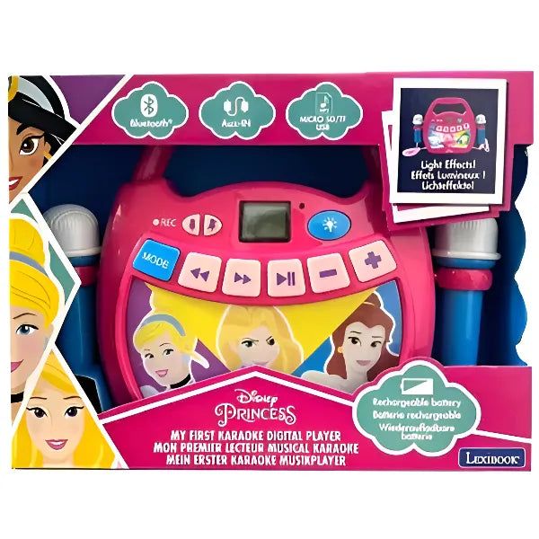 Lexibook Disney Princess Bluetooth Speaker with Lights and Mics