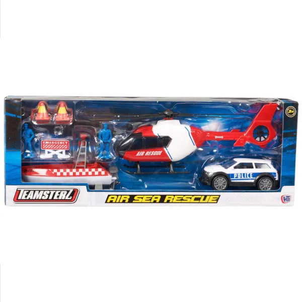 Teamsterz Street Kingz Helicopter Air Sea Rescue Playset For Kids