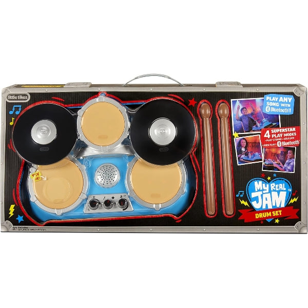 Little Tikes My Real Jam Kids Drum Set with Bluetooth