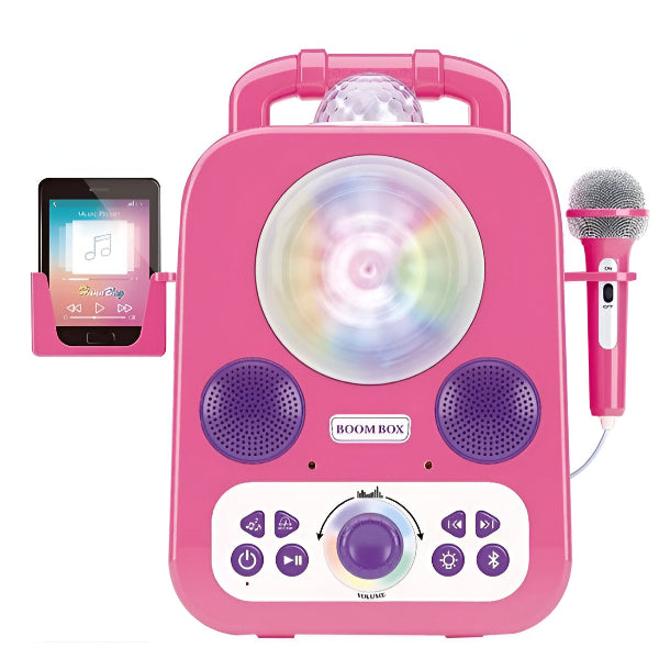 Children'S Music Karaoke With Bluetooth Microphone And Light
