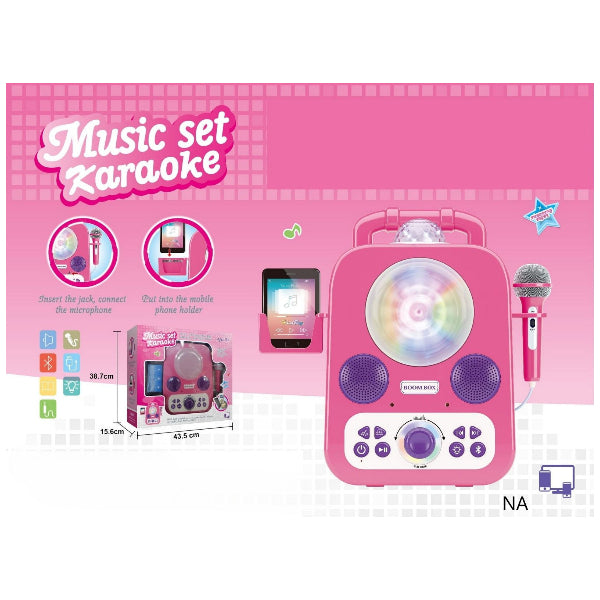 Children'S Music Karaoke With Bluetooth Microphone And Light alternate