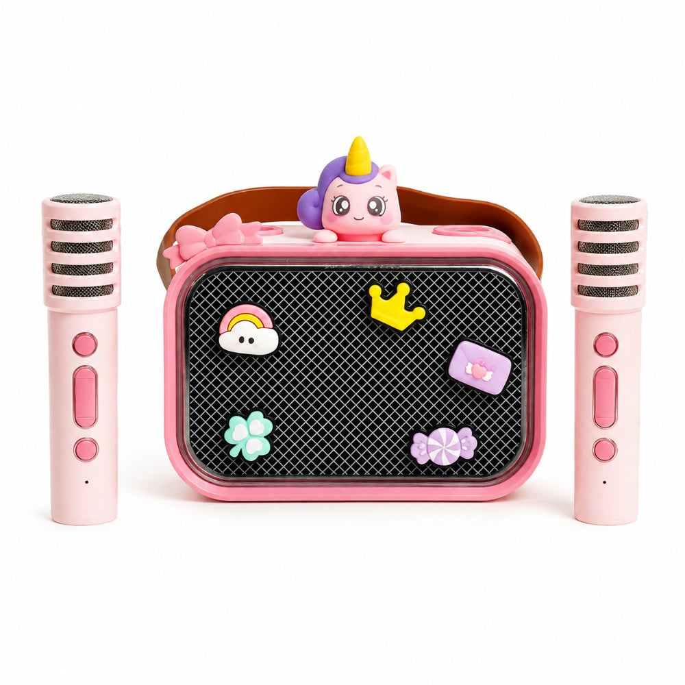 Kids’ Wireless Karaoke Speaker Set With 2 Microphones