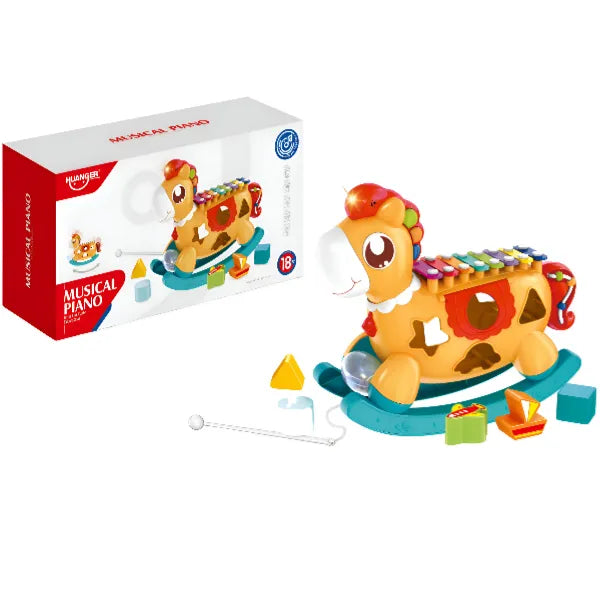 Huanger Musical Pony Interactive Toy with Piano