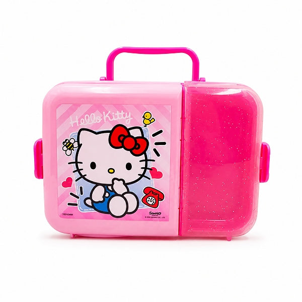 Hello Kitty 2 Compartment Lunch Box For Kids - School Meal Container