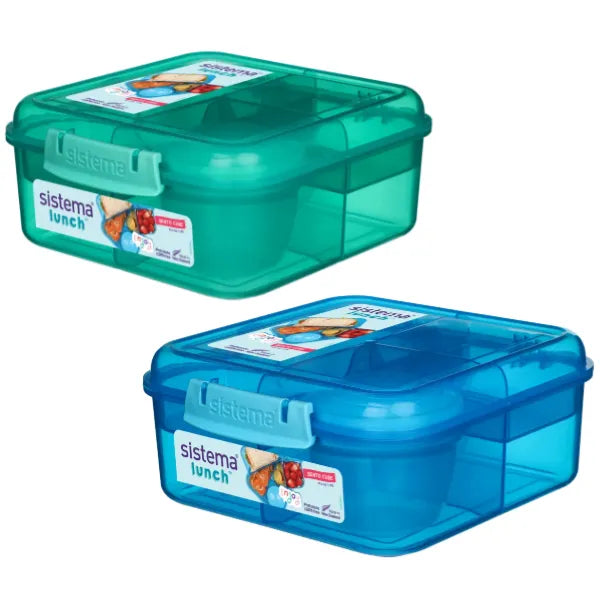 Sistema Bento Cube Lunch Box 1.25L  Assorted Color 1 Piece Set