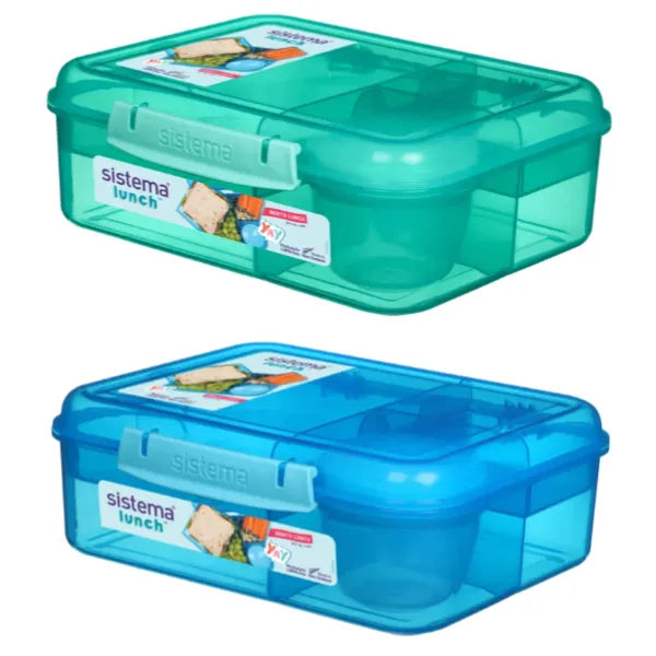 Sistema Bento Cube Lunch Box 1.65L  Assorted Color 1 Piece Set