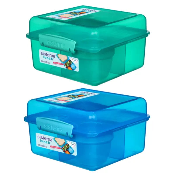 Sistema Lunch Cube Max With Yogurt  Lunch Box 2L Assorted Color 1 Piece Set