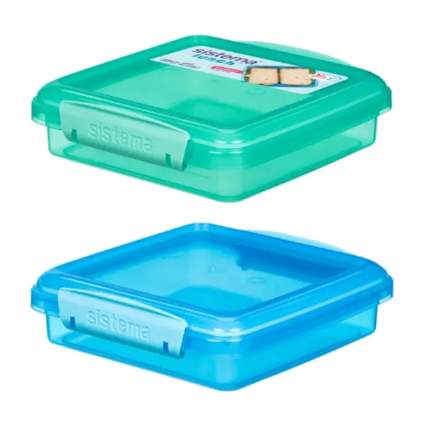 Sistema Sandwich Colored Lunch Box 450ML Assorted Color 1 Piece Set