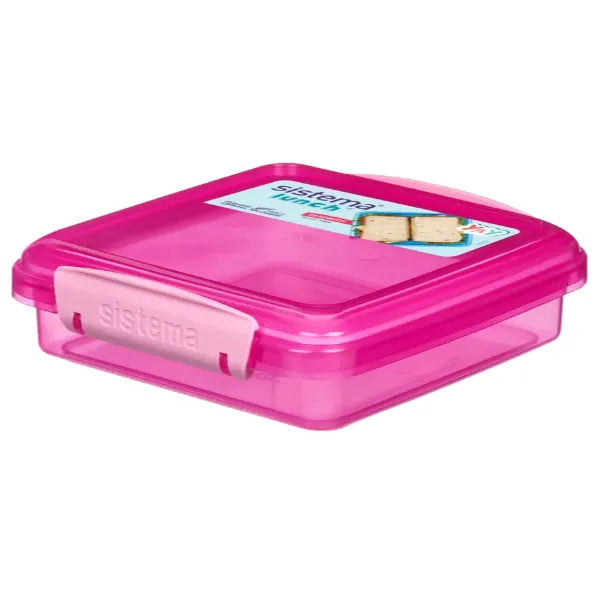 علبة طعام ساندويتش من سيستيما، لون وردي، سعة 450 مل