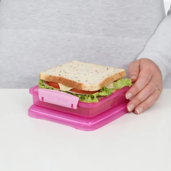 Sistema Sandwich  Lunch Box Pink Color 450ML alternate