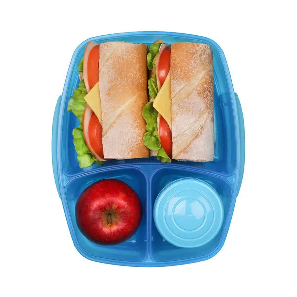 Sistema Triple Split Lunch Box with Yogurt Pot 2L - Assorted Color (1 Piece Set) alternate