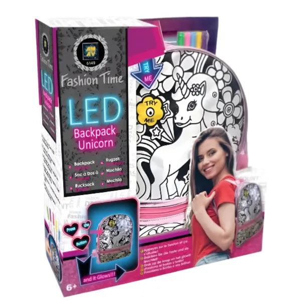 Fashion Time LED Unicorn Backpack Bag For Girls