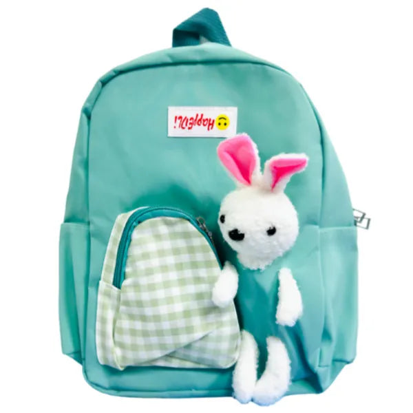 Bunny Themed Backpack Bag For Kids -Light Green Color