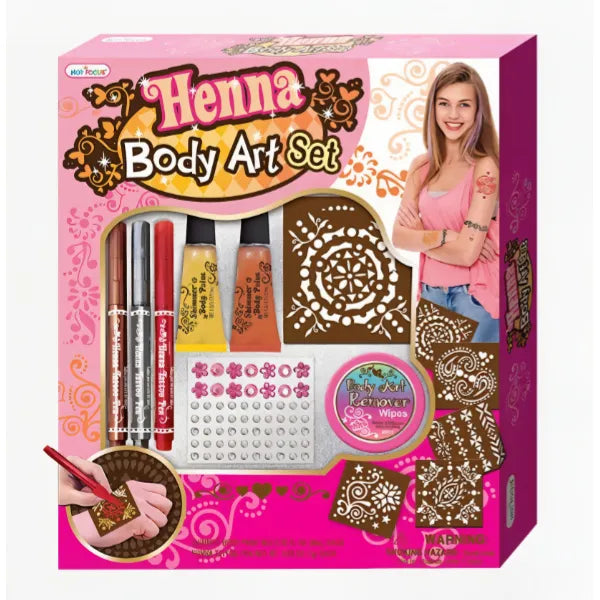 Hot Focus Henna Body Art Set