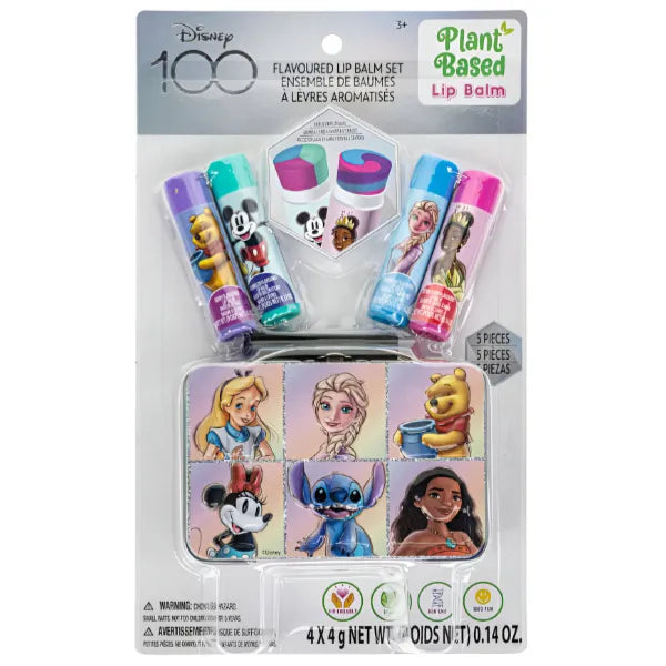 Townley Girl Disney Frozen Swirl Lip Balm for Girls-4 Pack with Decorative Tin - (MSEQ124)