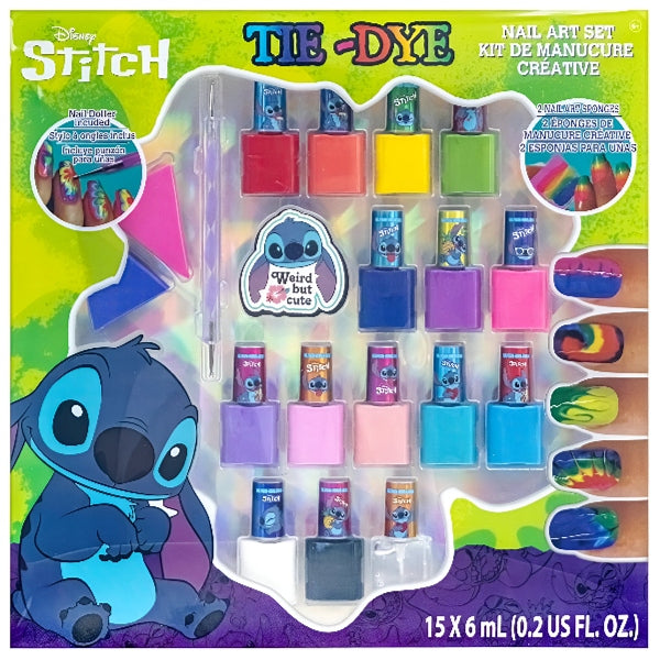 Townley Girl Disney Stitch 15 Piece Water Based Nail Art Set For Kids