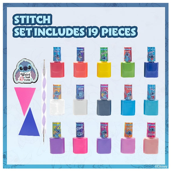 Townley Girl Disney Stitch 15 Piece Water Based Nail Art Set For Kids alternate