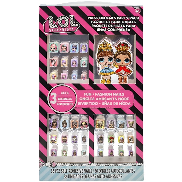 LOL Surprise Press On Nails With File 36 Piece Set