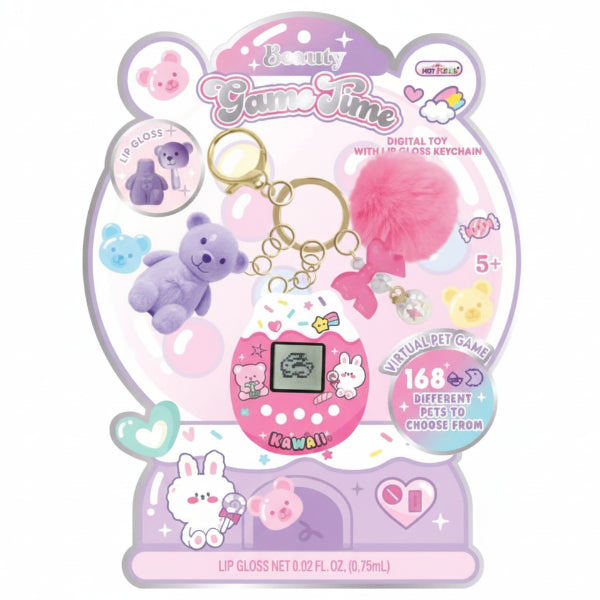 Hot Focus Game Time – Digital Keychain Toy With Hidden Lip Gloss For Kids