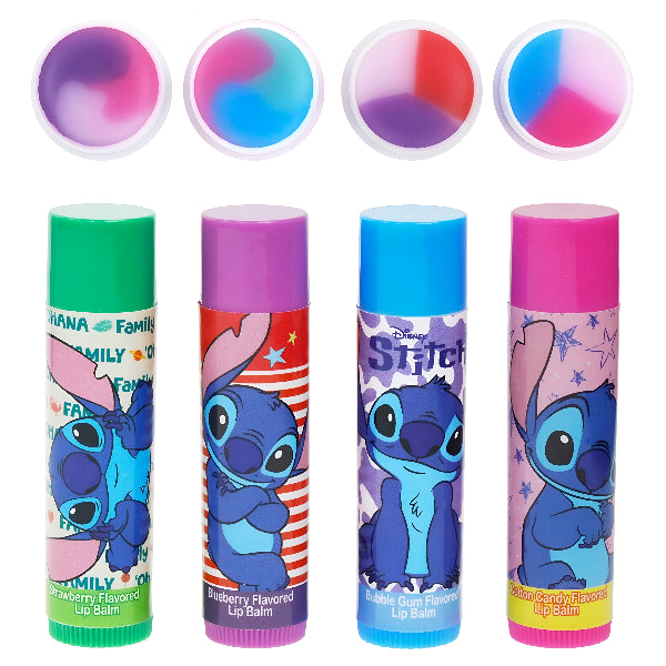 Townley Disney Stitch 4 Piece Lip Balm Set With Storage Tin – Flavored, Multicolor, Kid-Friendly Lip Care alternate