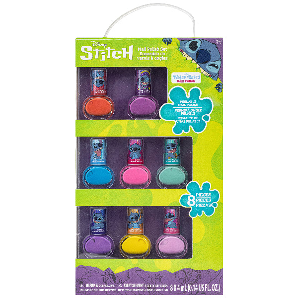 Townley Disney Stitch 8-Pack Peelable Nail Polish Set For Kids