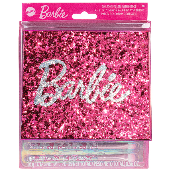 Townley Girl Barbie Shimmer Eyeshadow Palette With Mirror For Kids
