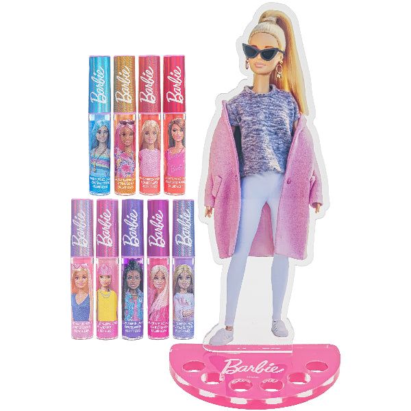 Townley Girl Barbie 9-Piece Lip Gloss Set With Acrylic Display Stand – Multicolor alternate