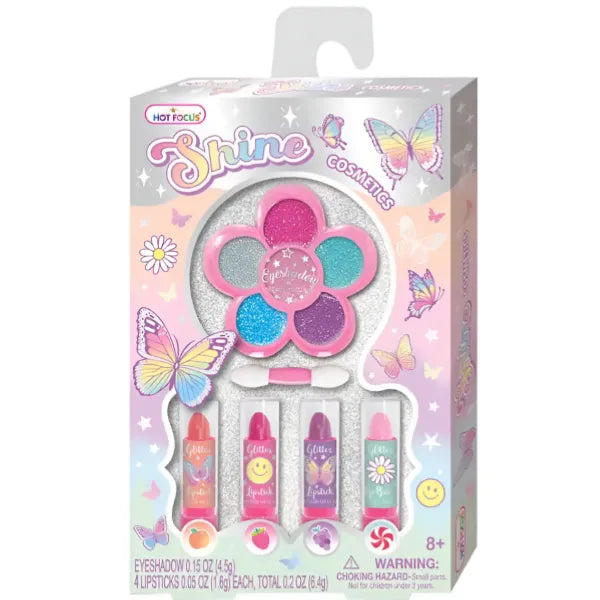 Hot Focus Tie Dye Butterfly Shine Cosmetics For Girls-Makeup Set