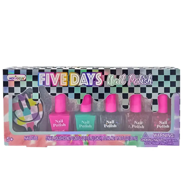 Hot Focus Cool Vibes Five Days Nail Polish For Girls-Makeup