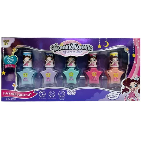 Twinkle Twinkle 5 Pcs Nail Polish Set For Girls