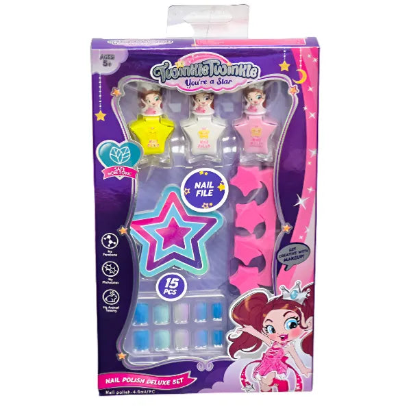 Twinkle Twinkle Nail Polish Deluxe Set For Girls
