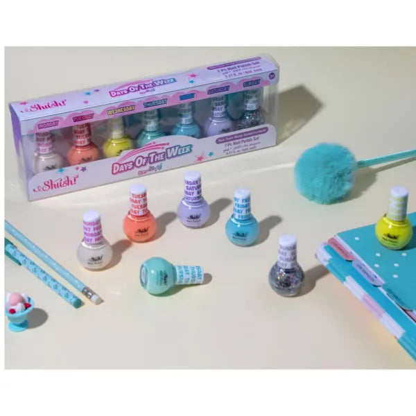 Shush Days of the week 7 Days Water Nail Polish Set For Girls