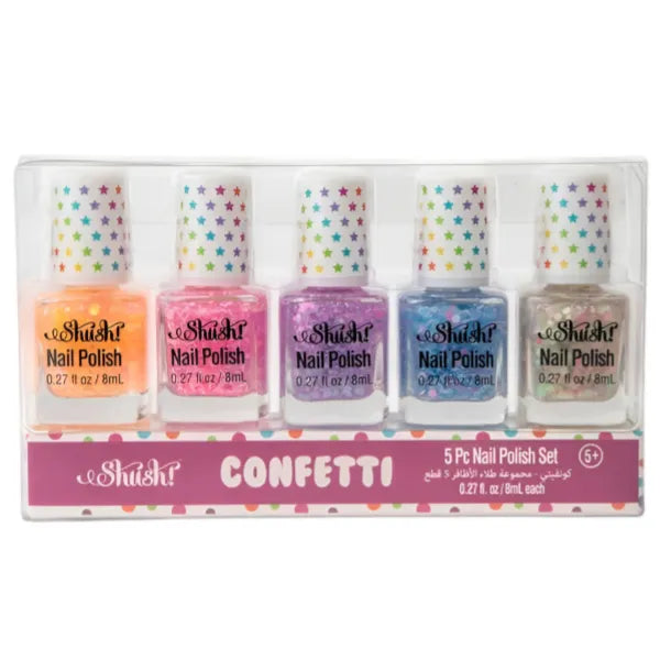 Shush Confetti 5 Pcs Water Nail Polish Set For Girls