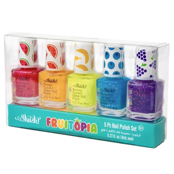 Shush Fruitopia Water Nail Polish Set For Girls-Pack of 5 Nail Polishes