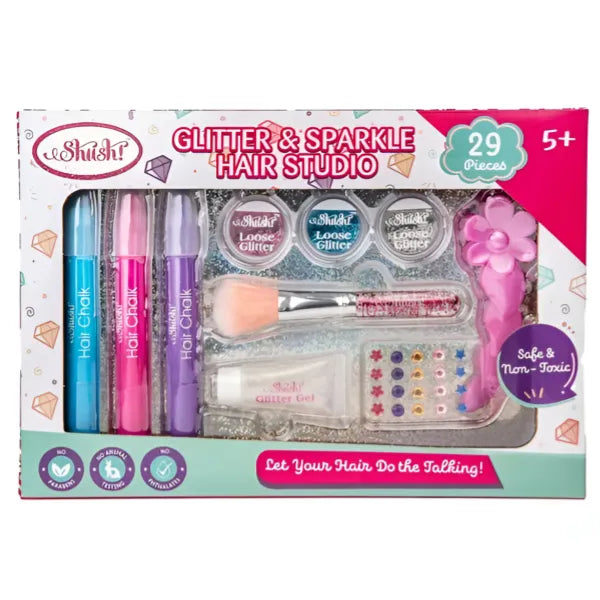 Shush Glitter and Sparkle Hair Studio Makeup Set For Girls