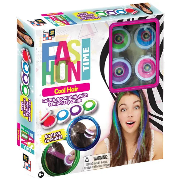 Amav Fashion Time Cool Hair Coloring Kit with Temporary Chalk Makeup Set