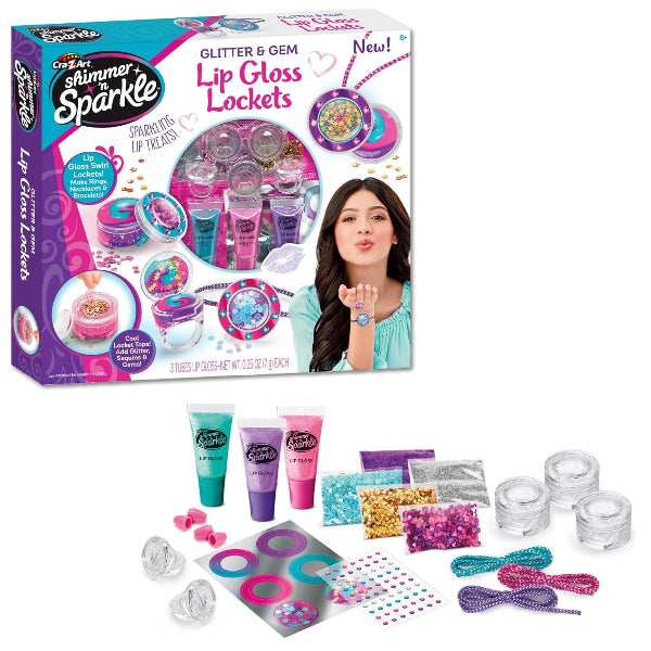 Shimmer N Sparkle Glitter And Gem Lip Gloss Lockets