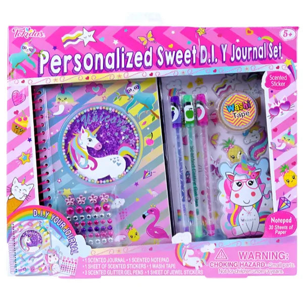 Tokidas Girls Personal Sweet Unicorn journal Diary Set