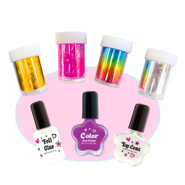 Tokidas Nail Foil Design Nail Makeup Art For Girls alternate