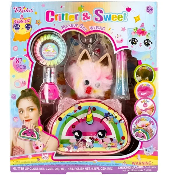 Tokidas Girls Critter & Sweet Makeup Set With Bag alternate