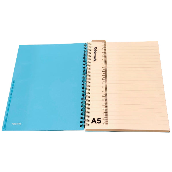 Foldermate A5 Spiral Notebook With Front Pocket - 70 Ruled Sheets-Assorted, 1 Piece alternate