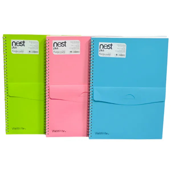 Foldermate Frontpocket 1 Subject Ruled notebook A4 Size-70 Sheets-Assorted Colours