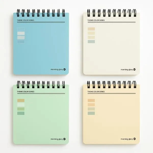 Morning Glory Theme Colour Series Memo Book – A7 Size – 7mm Ruled – 98 Sheets Assorted Colours