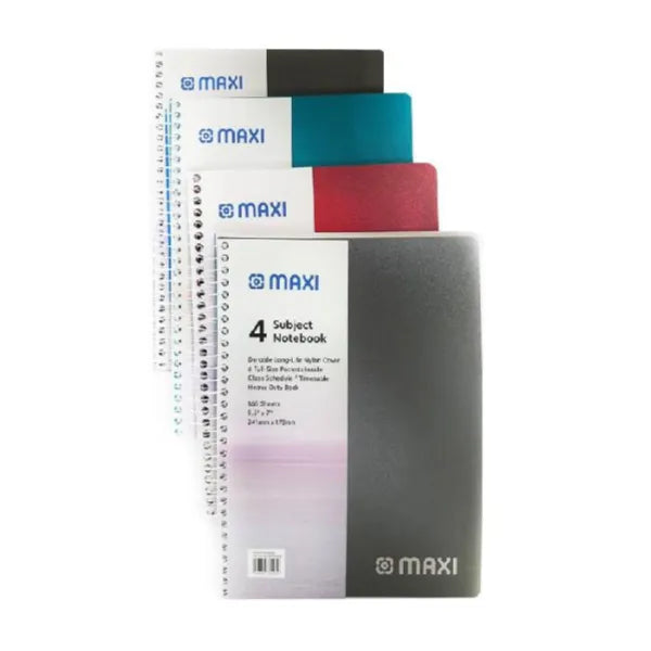 Maxi Heavy Duty Cover  4 Subject Notebooks-type B5