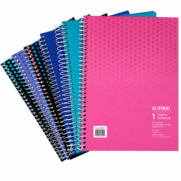 Maxi Spiral Notebook Hard Cover & 80 Sheets
