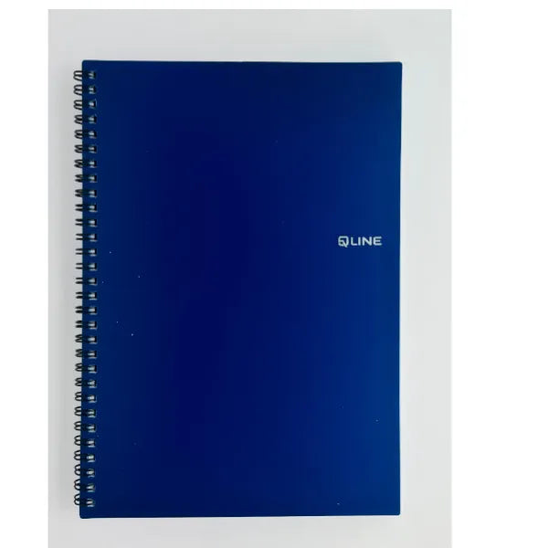 Q-Line Spiral Notebook Ruled A4 Size -80 Sheets -1 Pieces Set