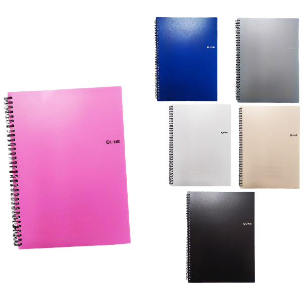 Q Line B5 Spiral Ruled Notebook 150 Sheets- Assorted (1 Pieces Only)