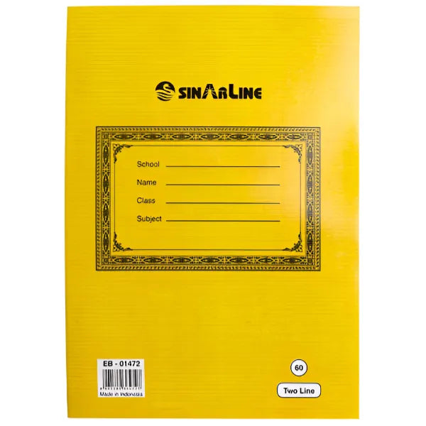Sinarline Pvc Brown Cover Book 2 Line 60 Sheet